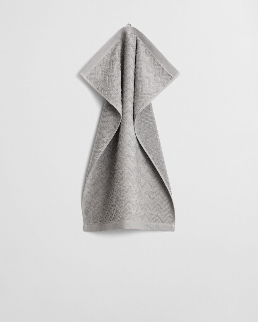 toalla jacquard de espiga 50x70 - gris hormigón