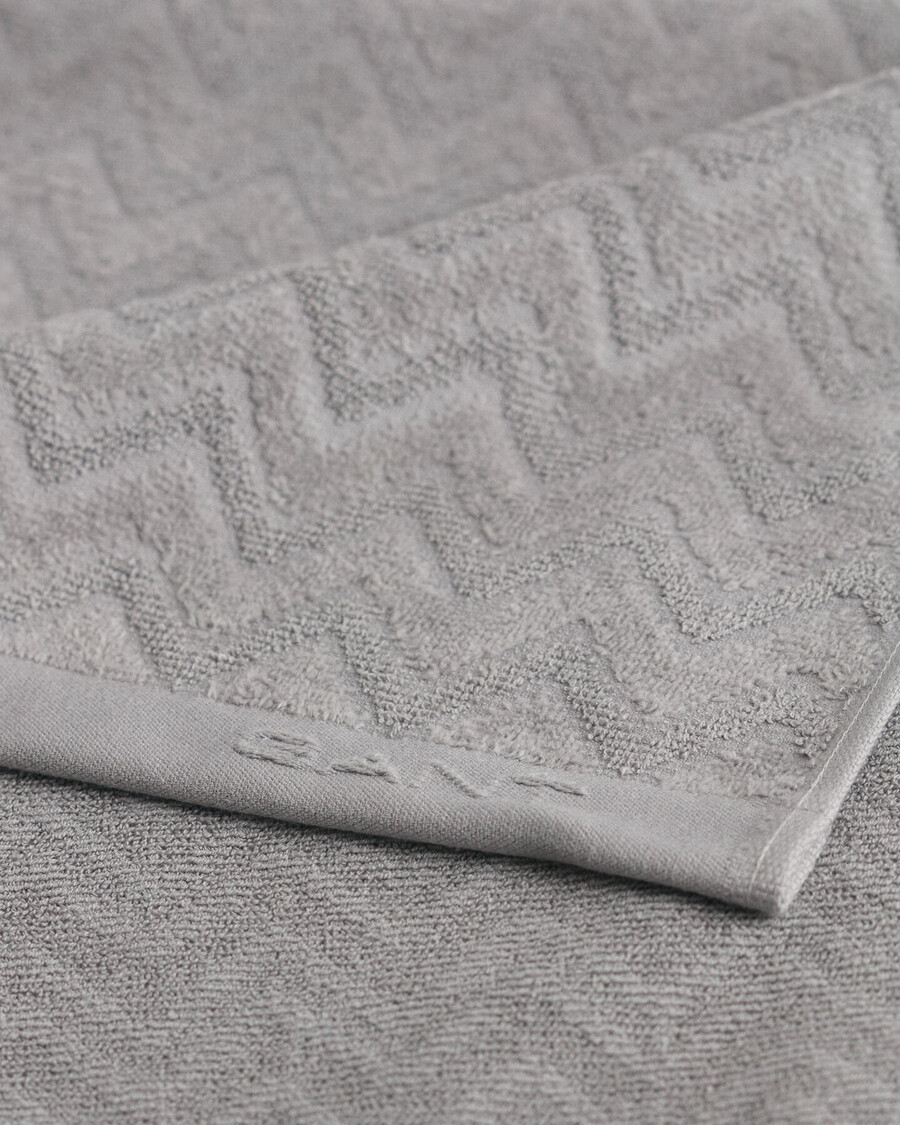 toalla jacquard de espiga 50x70 - gris hormigón