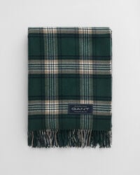manta de lana merino extrafina - verde tartán