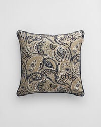 cojín de satén con estampado paisley - marino