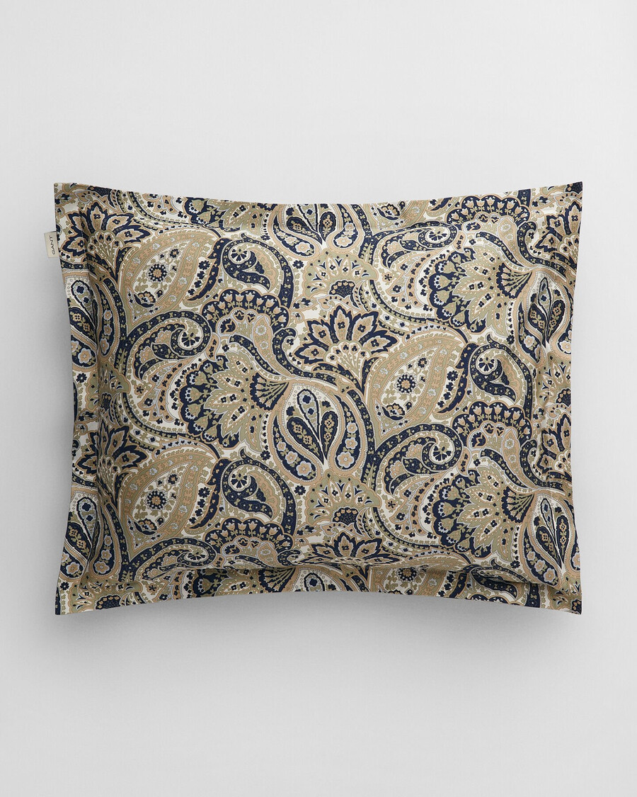 funda de almohada con estampado paisley de archivo - faded sage