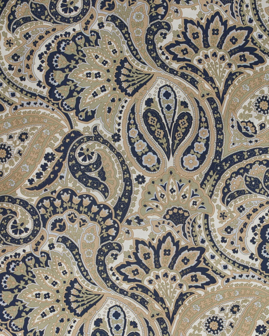 edredón doble con estampado paisley de archivo - faded sage