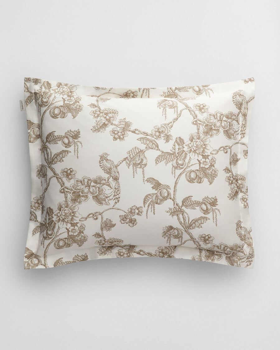 funda de almohada con estampado de Árboles - beige topo