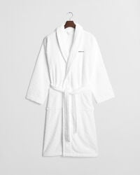 bata de espiga de jacquard - blanca