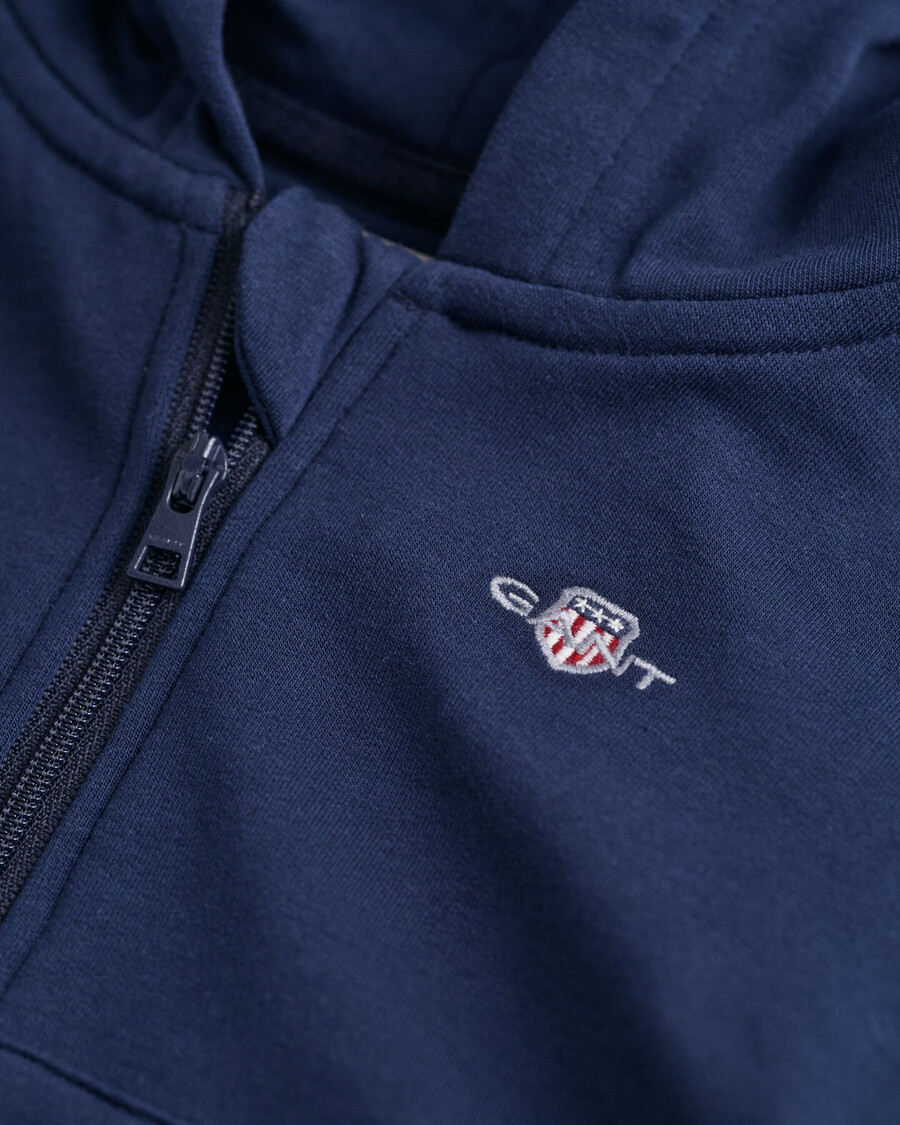 sudadera con capucha y cremallera baby shield - azul marino