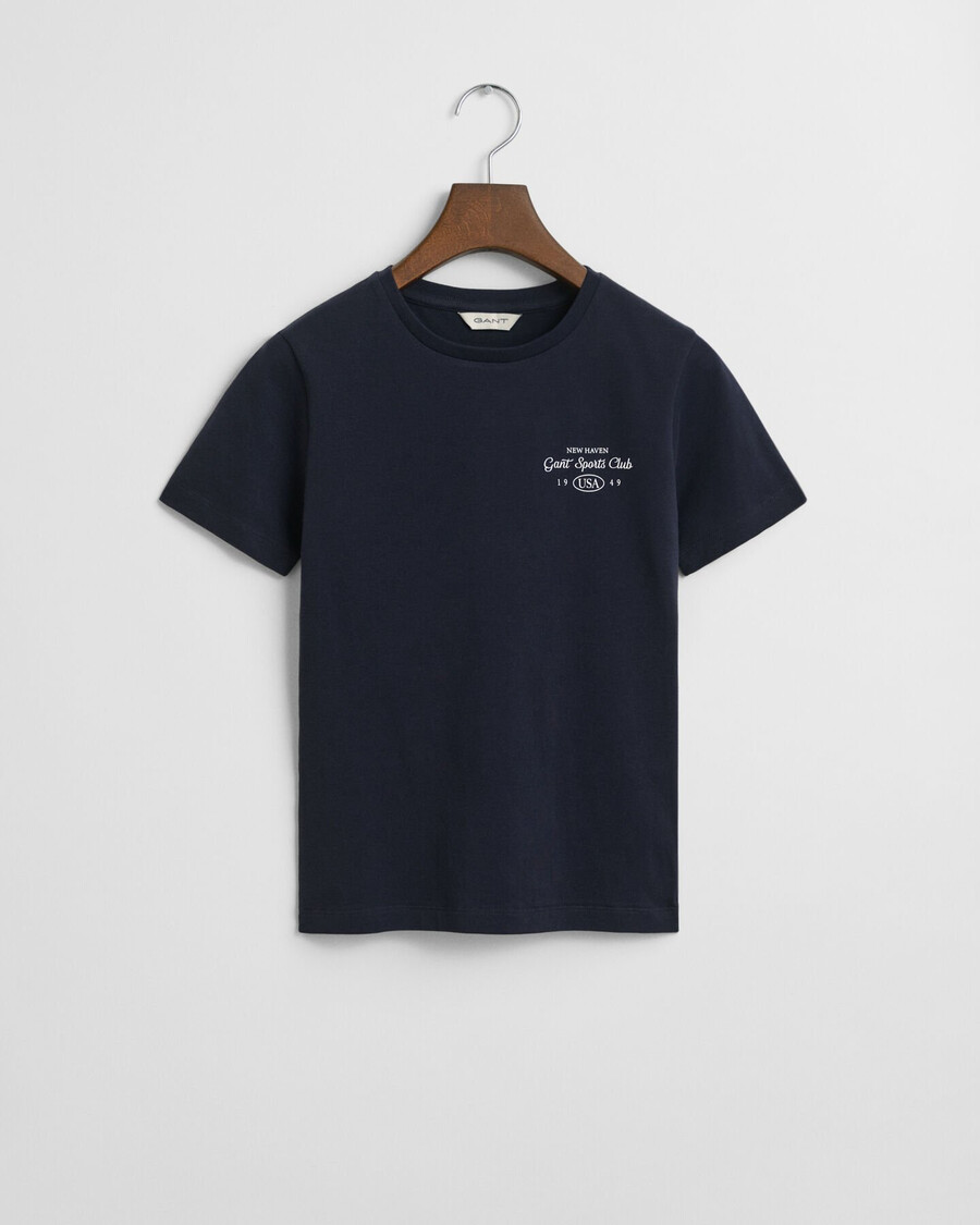 camiseta con gráfico del club deportivo para chicas adolescentes - azul noche