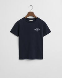camiseta con gráfico del club deportivo para chicas adolescentes - azul noche