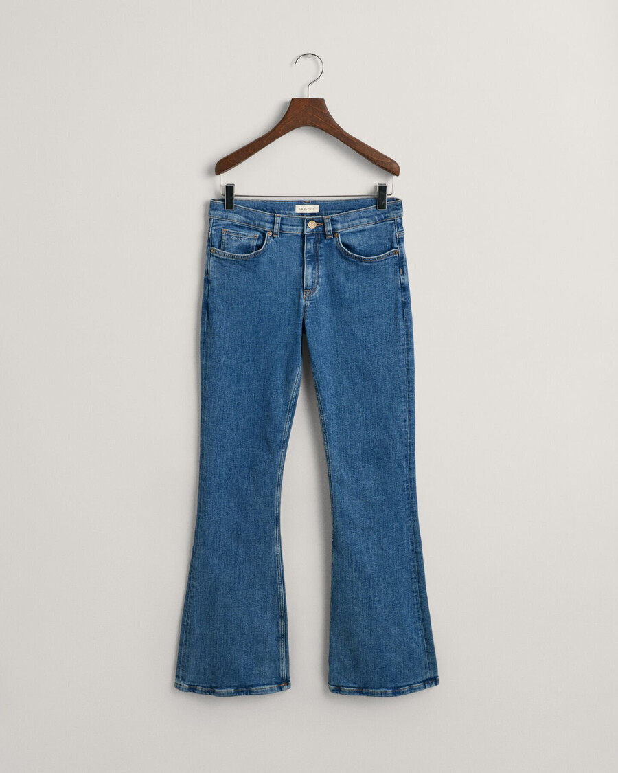 vaqueros bootcut para chicas adolescentes - azul medio