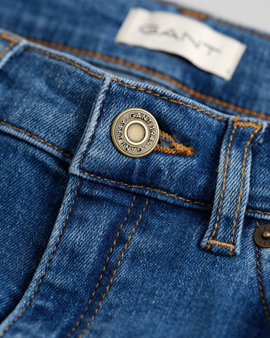 vaqueros bootcut para chicas adolescentes - azul medio