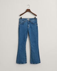 vaqueros bootcut para chicas adolescentes - azul medio