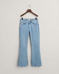 vaqueros bootcut para chicas adolescentes - azul claro