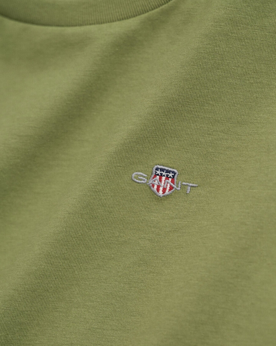 camiseta de manga larga con escudo para niños - verde oliva