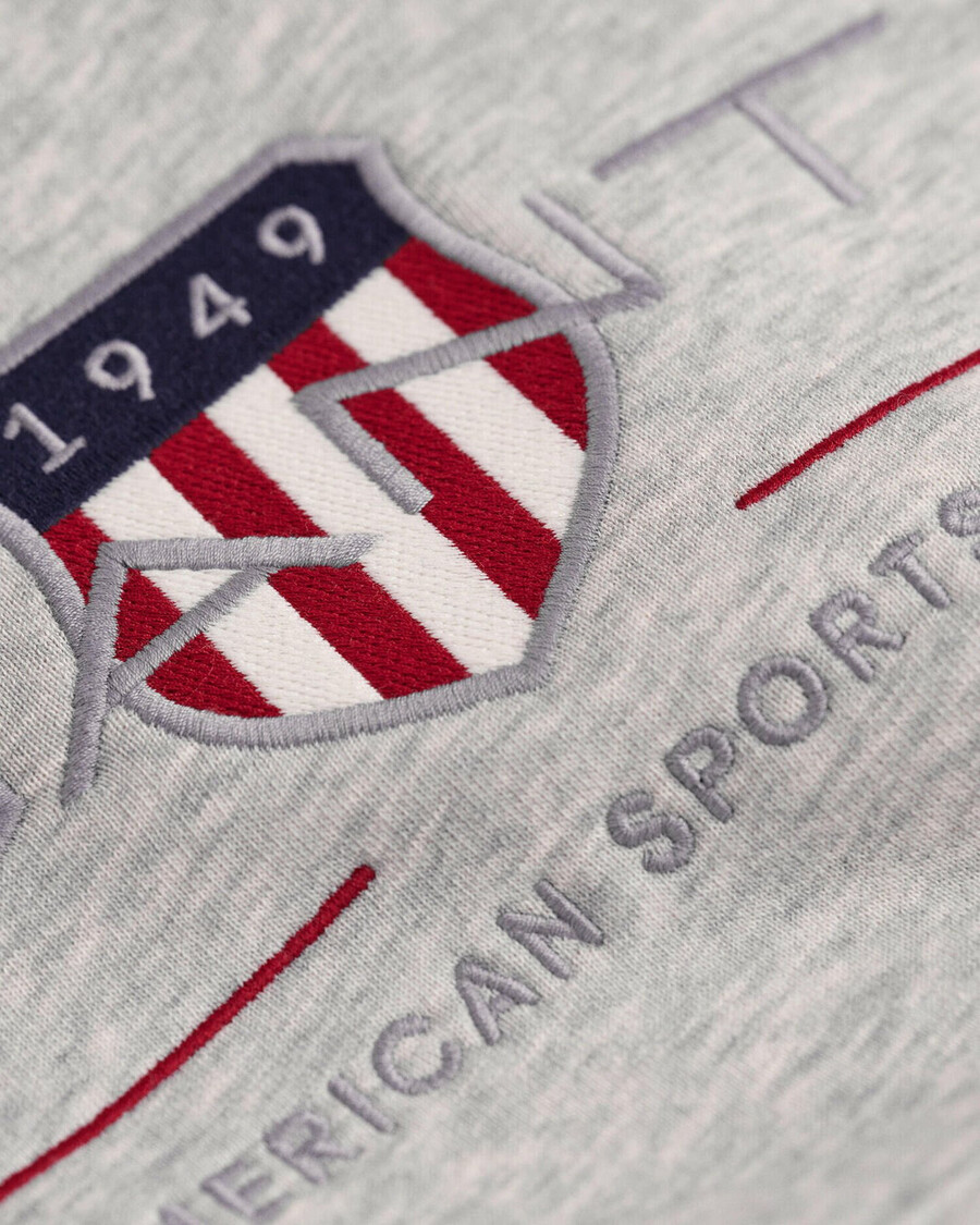 sudadera con capucha archive shield para niños - gris claro jaspeado
