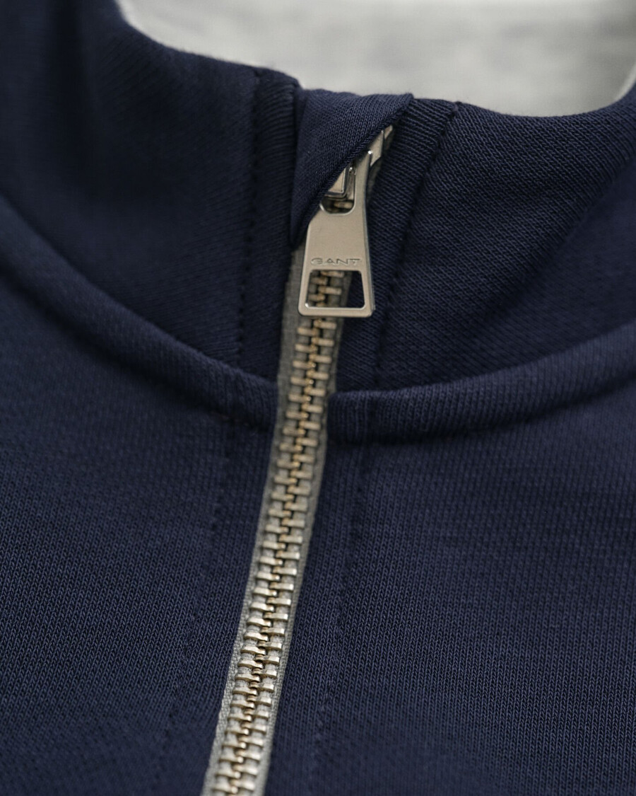 sudadera infantil con media cremallera y bloques de color - gris claro melange