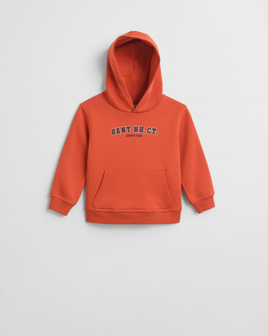 sudadera con capucha gráfica para niños - naranja intenso