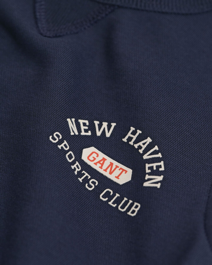 sudadera con cuello redondo y estampado gráfico nh para niños - azul noche