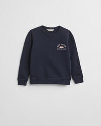 sudadera con cuello redondo y estampado gráfico nh para niños - azul noche