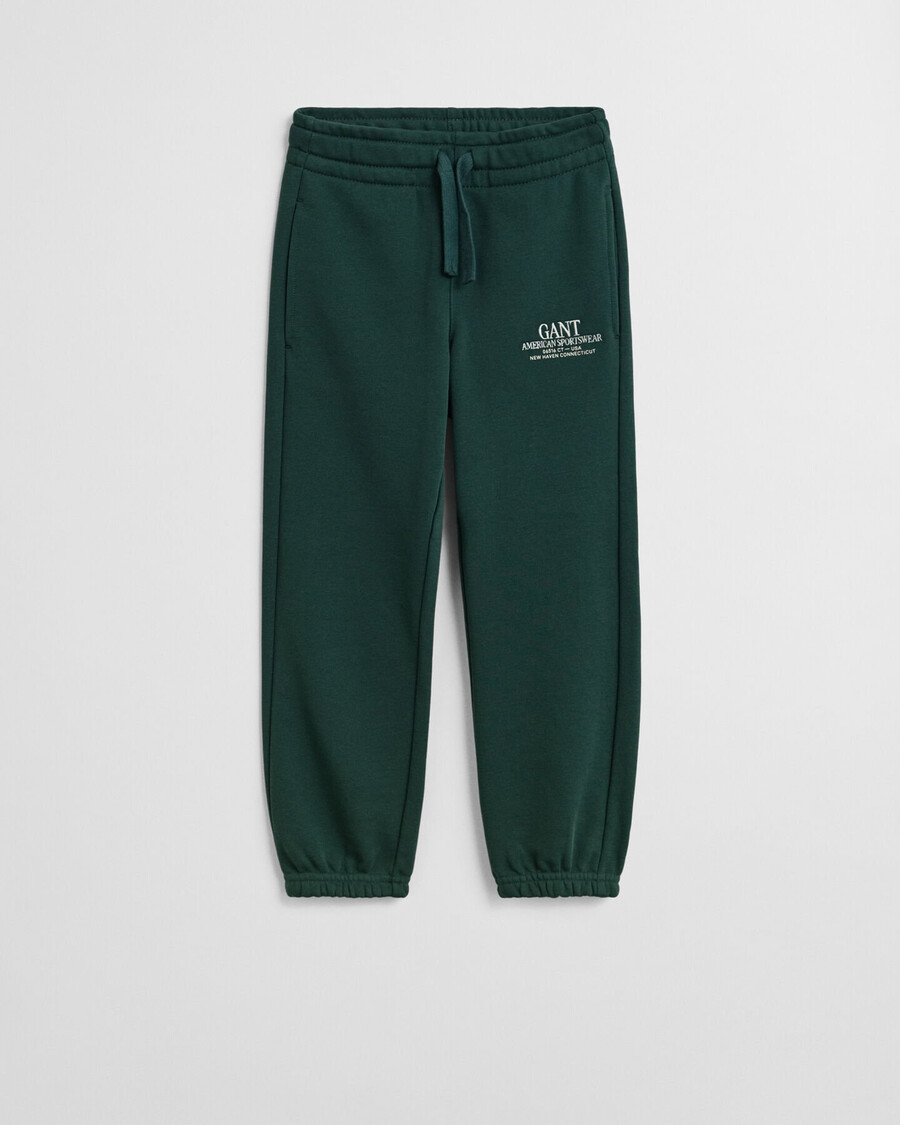 pantalones deportivos con estampado para niños - verde tartán