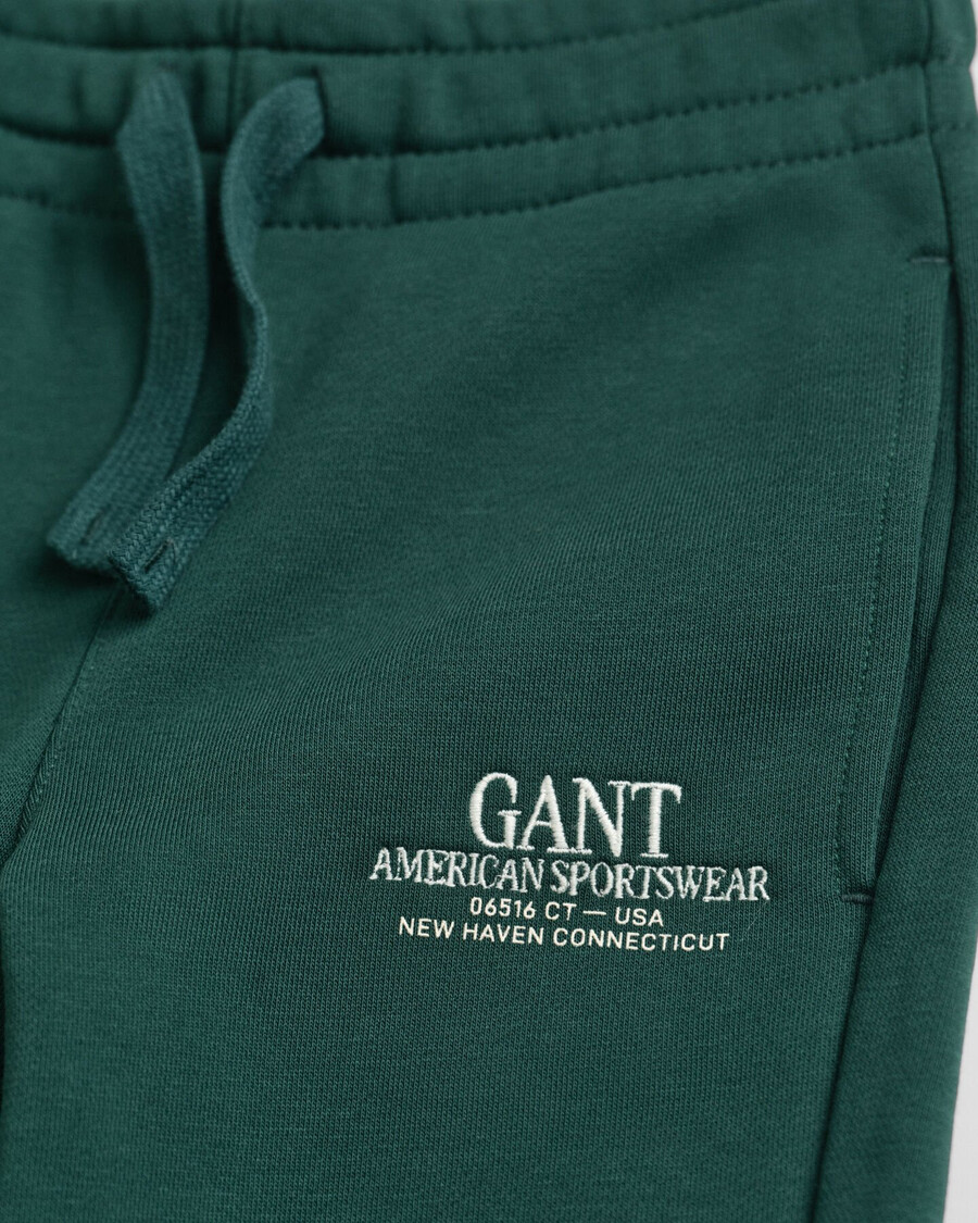 pantalones deportivos con estampado para niños - verde tartán