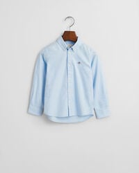 camisa oxford kids shield - azul capri
