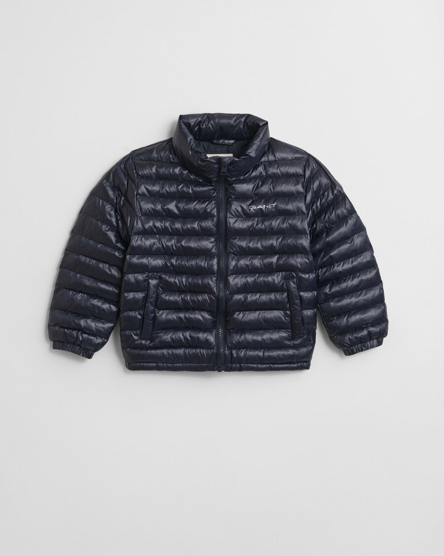 chaqueta acolchada ligera y brillante para niños - azul noche