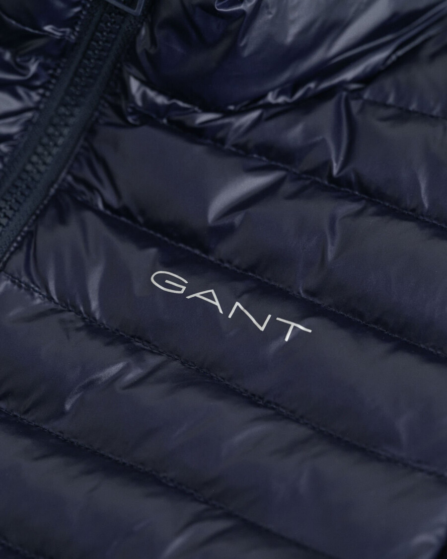 chaqueta acolchada ligera y brillante para niños - azul noche