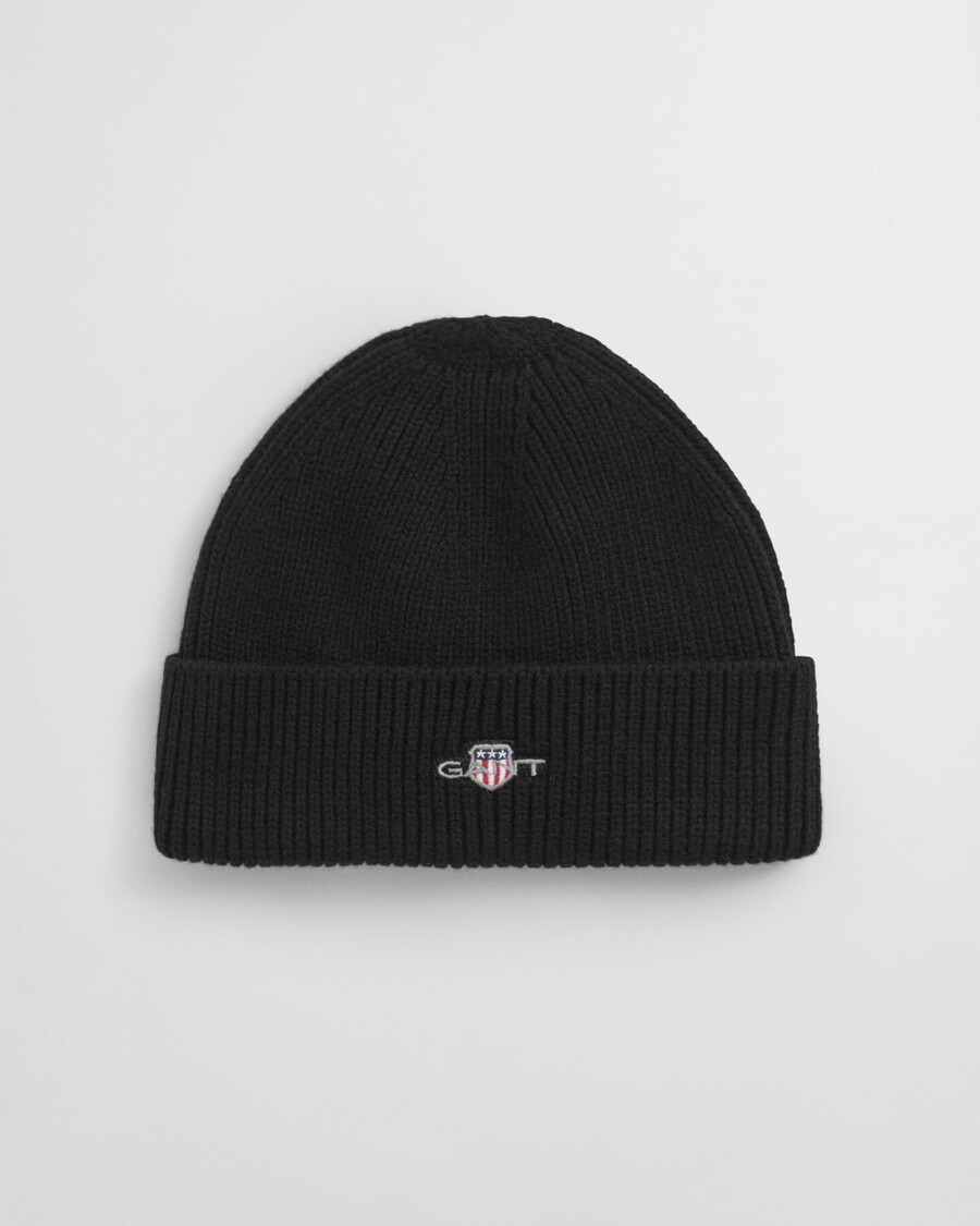gorro con escudo de archivo para niños - negro