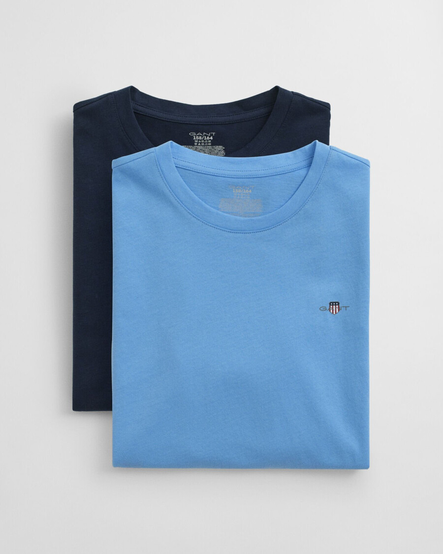 pack de 2 camisetas de cuello redondo para adolescentes - azul sueño