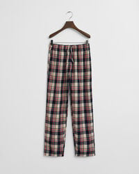 pantalones de pijama de franela a cuadros para adolescentes - rojo rubí