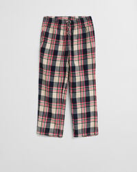 pantalones de pijama de franela a cuadros para niños - rojo rubí