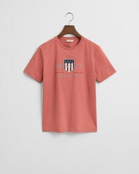 camiseta con escudo del archivo de adolescentes - ladrillo descolorido