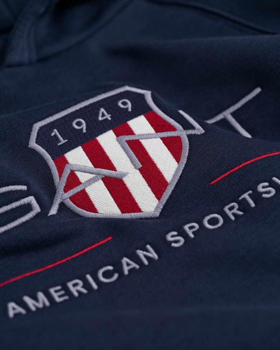 sudadera con capucha teens archive shield - azul noche