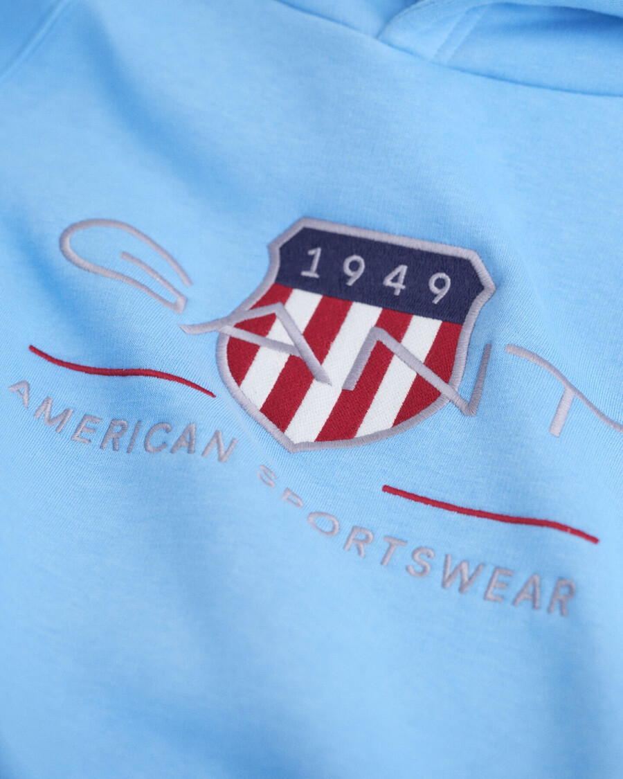 sudadera con capucha teens archive shield - azul sueño