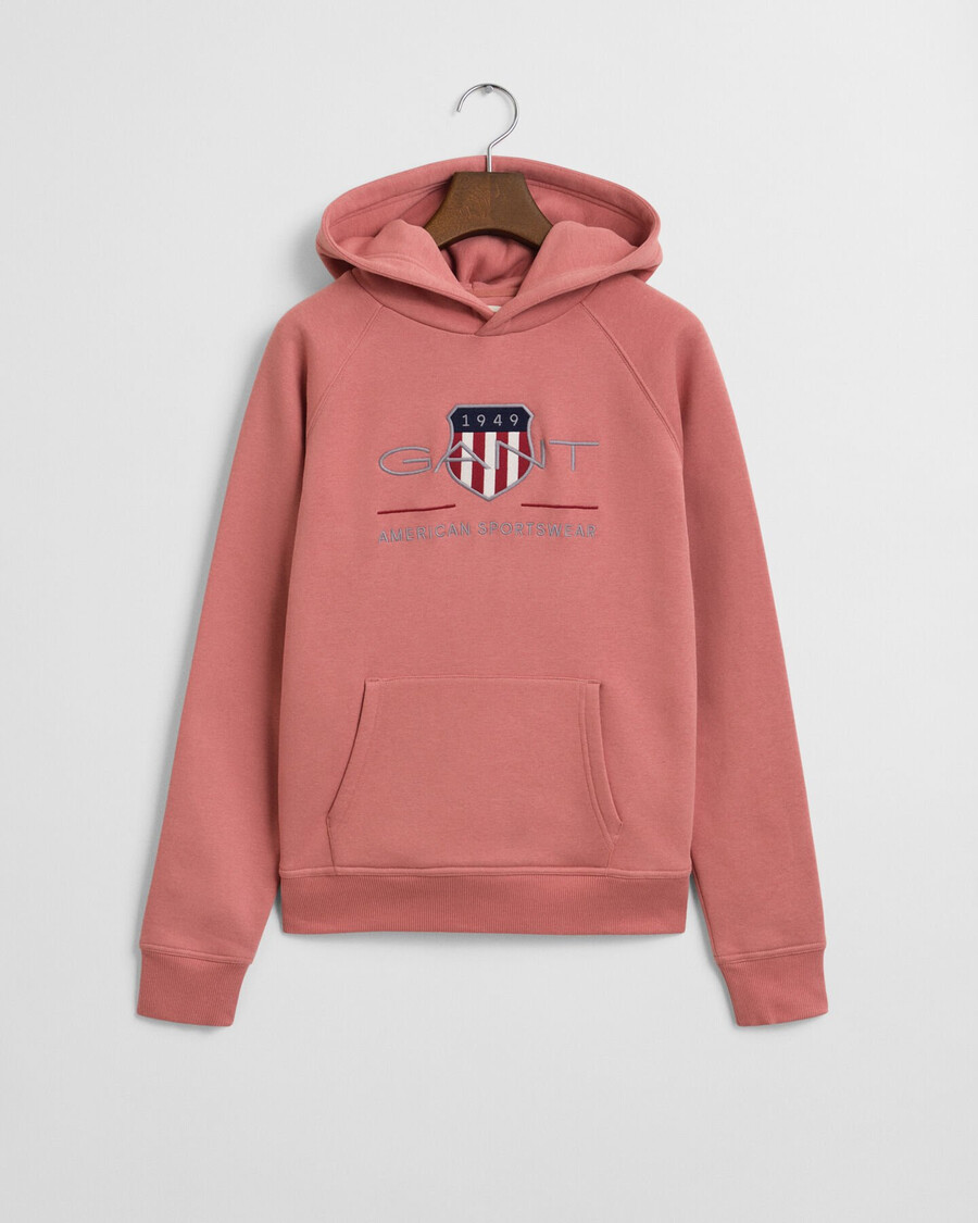 sudadera con capucha teens archive shield - ladrillo descolorido