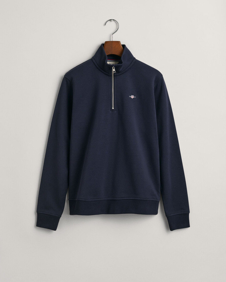 sudadera con media cremallera teens shield - azul noche