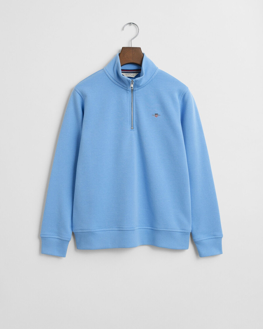 sudadera con media cremallera teens shield - azul sueño