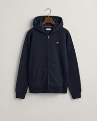 sudadera con capucha y cremallera teens shield - azul noche