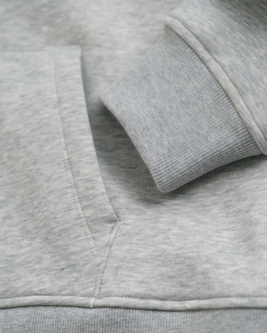 sudadera con capucha y cremallera teens shield - gris claro melange