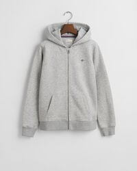 sudadera con capucha y cremallera teens shield - gris claro melange