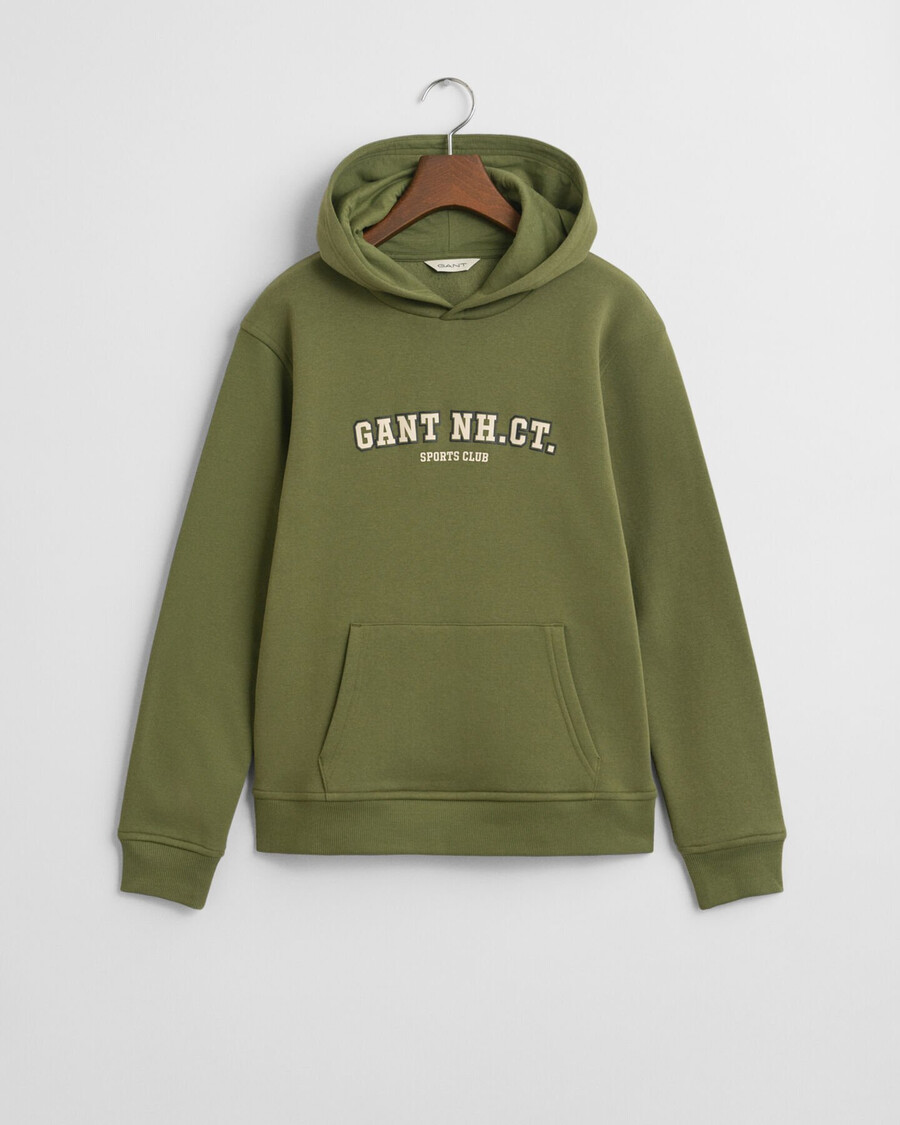 sudadera con capucha gráfica para adolescentes - verde oliva