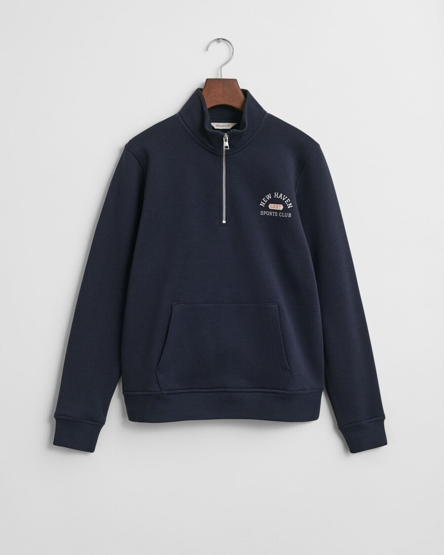 sudadera con media cremallera para adolescentes - azul noche