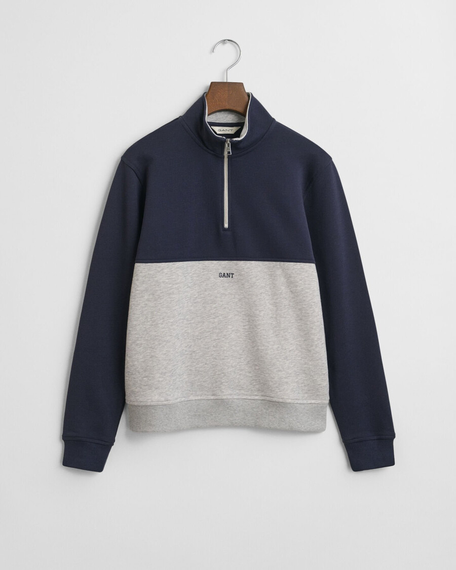 sudadera con media cremallera para adolescentes - gris claro melange