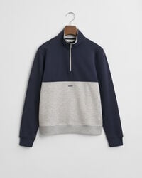 sudadera con media cremallera para adolescentes - gris claro melange