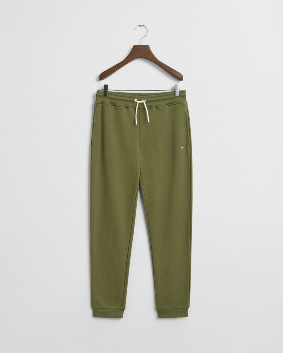 pantalones deportivos con escudo para niños adolescentes - verde oliva
