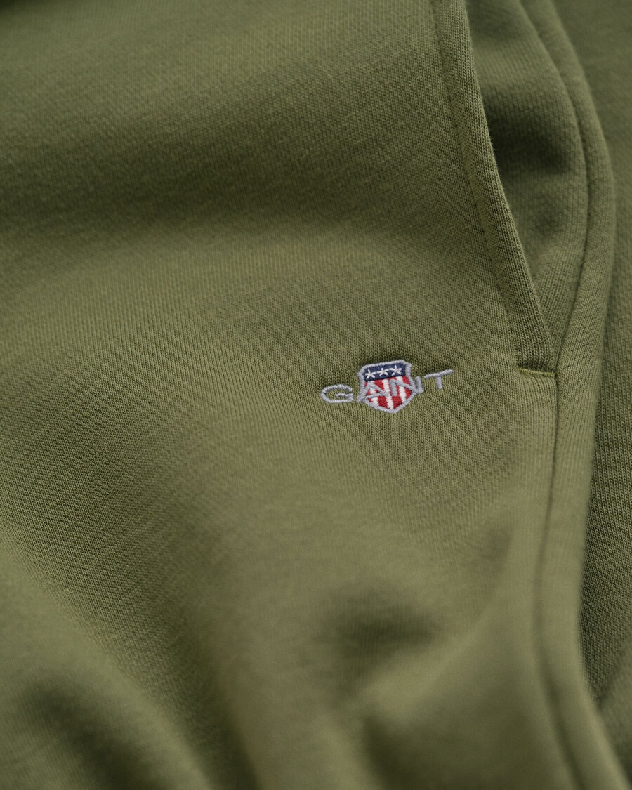 pantalones deportivos con escudo para niños adolescentes - verde oliva