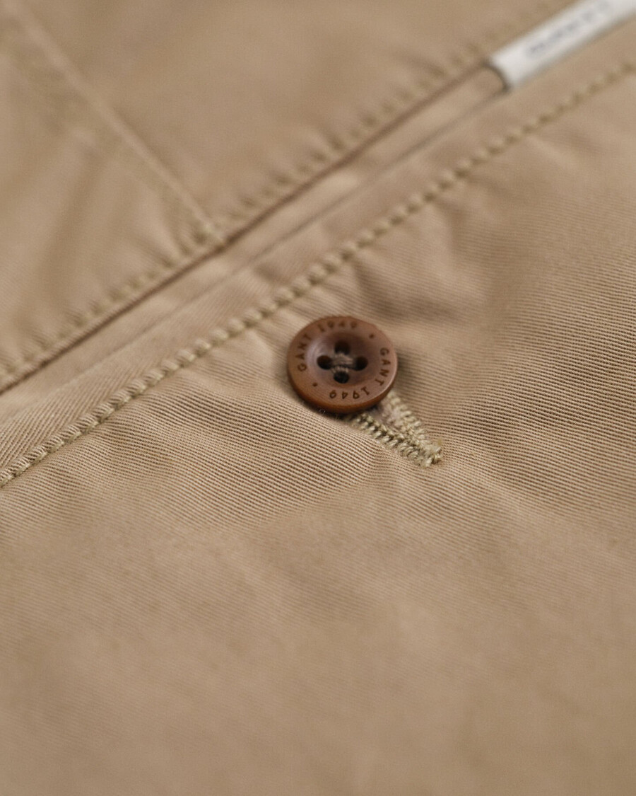 pantalones chinos holgados para adolescentes - caqui oscuro
