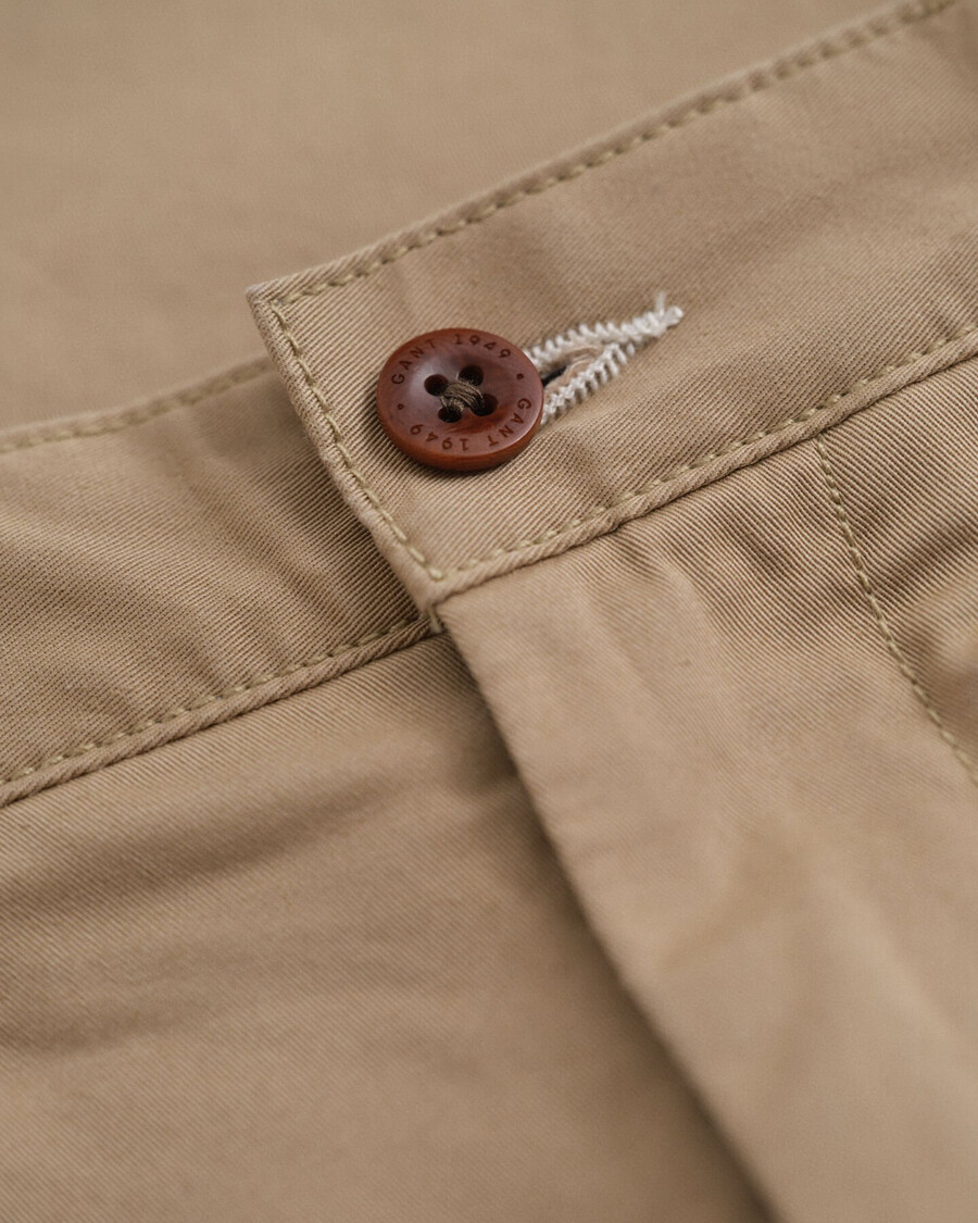 pantalones chinos holgados para adolescentes - caqui oscuro