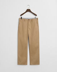 pantalones chinos holgados para adolescentes - caqui oscuro