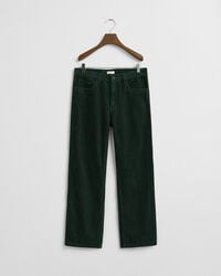 pantalones de pana de cinco bolsillos para adolescentes - verde tartán