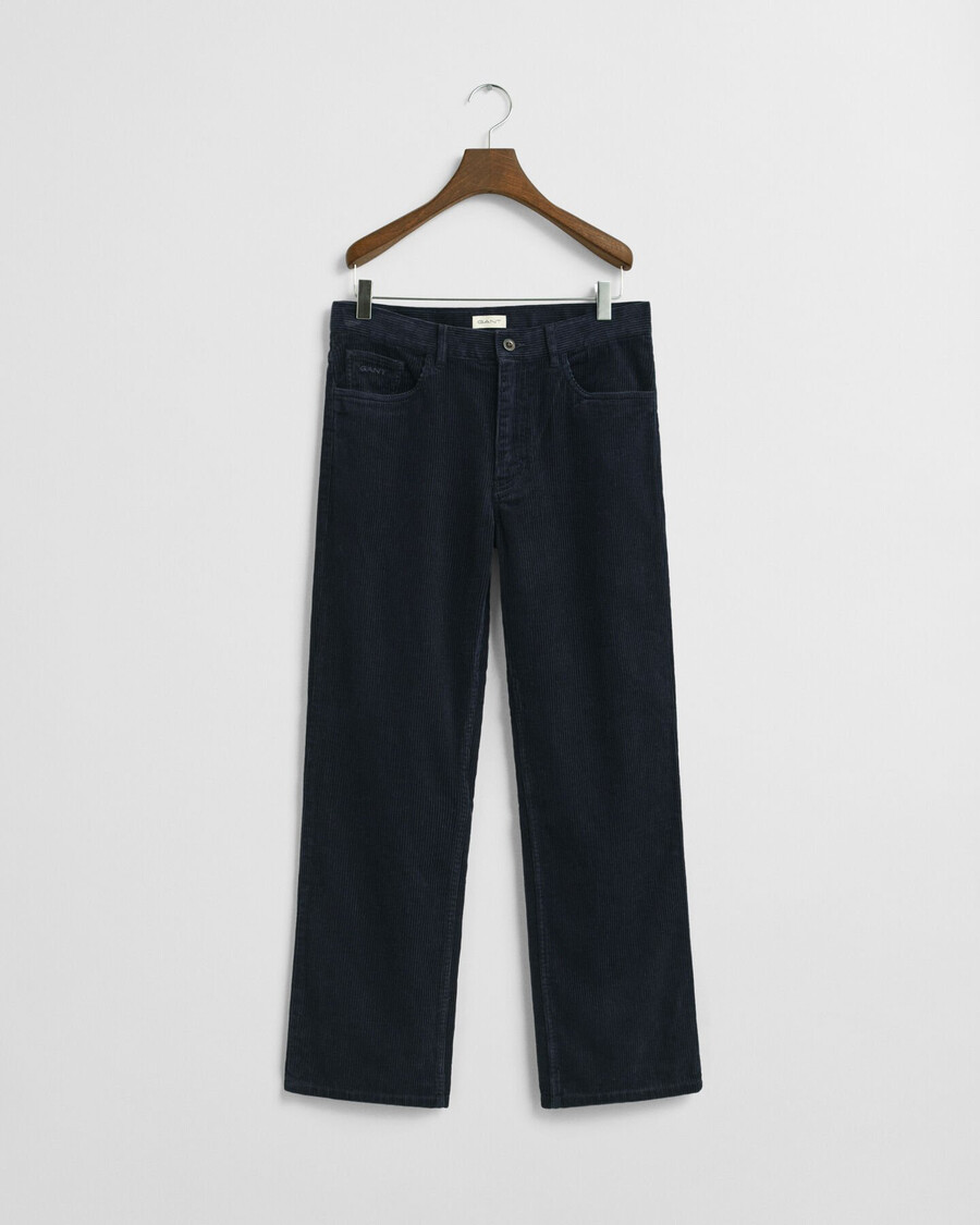 pantalones de pana de cinco bolsillos para adolescentes - azul noche